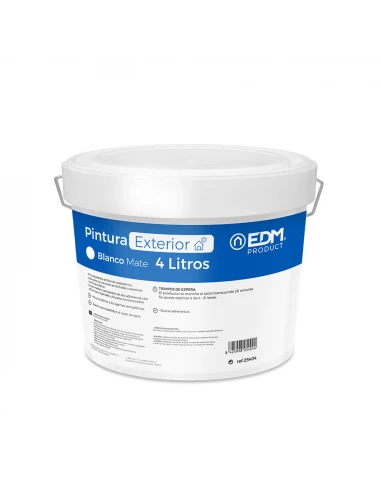 S.Of. Peinture Plastique Intérieur Mat / Extérieur Blanc 4l Edm