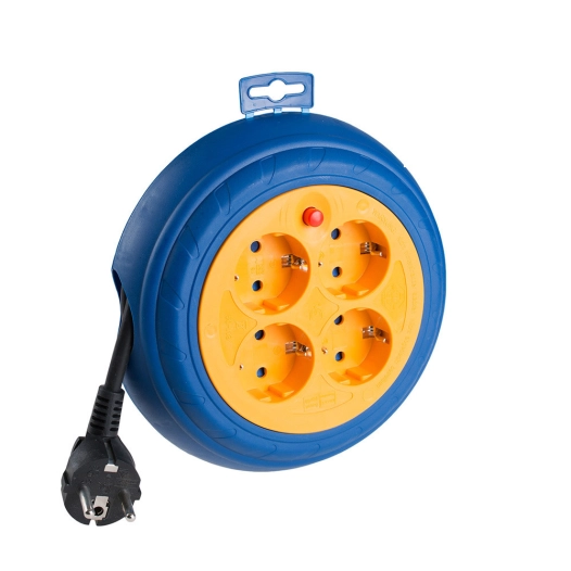 Enrouleur De Cable 4 Prises 3m De Cable 3x1,5mm Solera 7429