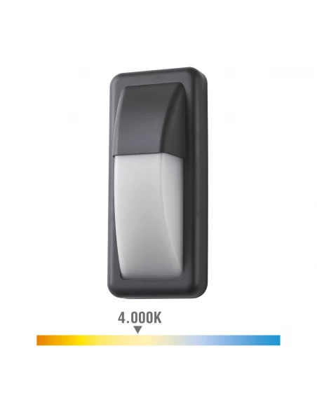 Applique Led 6w 200lm 4000k Lumiere Du Jour Ip65 Rectangulaire Vertical Edm.