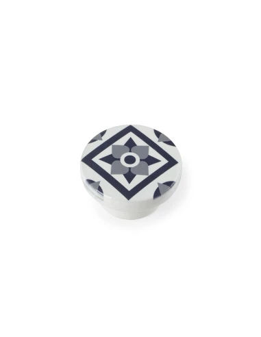 Lot 4 Boutons Ronds Pour Meuble Bois Gris Mod.E244 Ø38mm. Rei