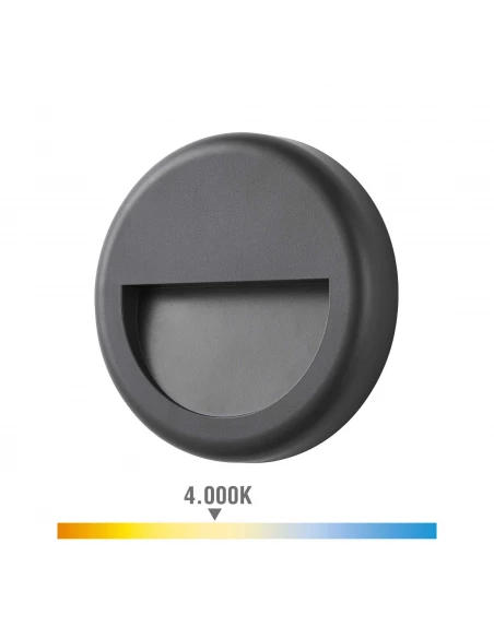 Applique Led 6w 70lm 4000k Lumiere Naturelle Ip65 Ø14x2,8cm Rond Edm