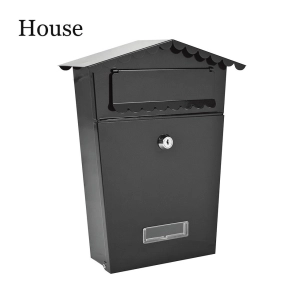 Boîte À Lettres En Acier Modèle House Noire