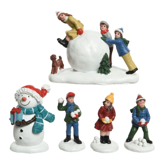 Pack 5 figurines En Polyrésine Divers Modèles pour Noel