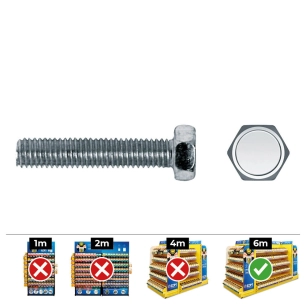Vis Metrique Hexa. Din 933 8x35 Zinc Plat. Boîte 100 Uni. Celo