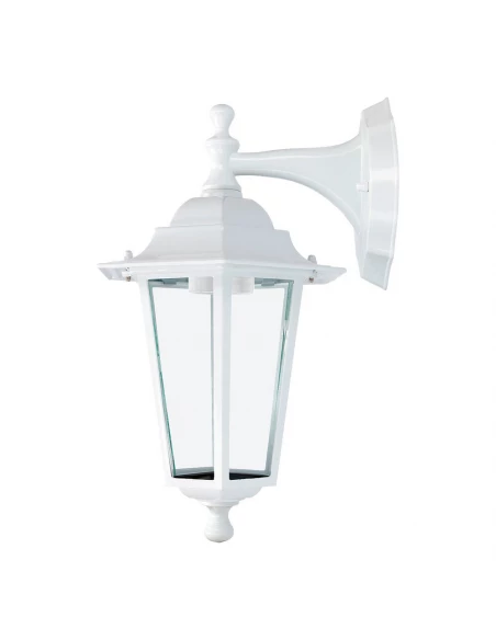 Aplique En Aluminium Et Verre Murale. Ip44 E27 60w Couleur Blanche Ø19.5x21x32cm Modèle Zurich Edm