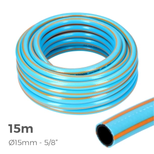 Tuyau D'arrosage Professionnel Anti-Torsion Ø Intérieur 15mm Ø Extérieur 20mm (5/8'') - Rouleau 15m Edm