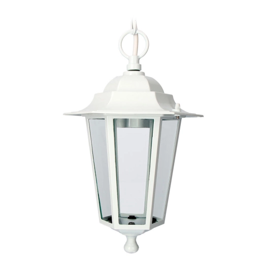 Lampe En Aluminium Et Verre Pour Plafond Ip44 E27 60w Couleur Blanche Ø19.2x94,7cm Modèle Zurich. Edm