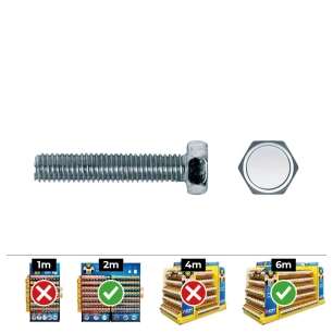 Boite De 250 Vis Metriques Hexagonales Din/Ref 933 6x25 Acier Zinqué Celo