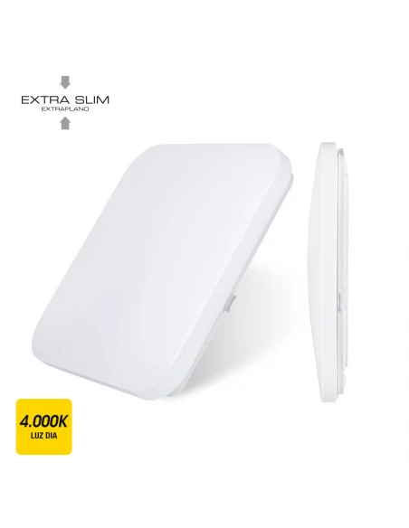 Applique En Surface Led Extra-Plat 24w 4000k 37,5x37,5x7,1cm Edm