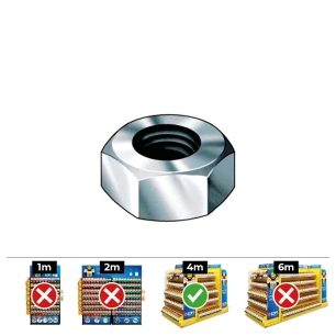 Boite De 1000 Ecrous Hexagonaux Din/Ref 934 4 Acier Zinqué - Celo.