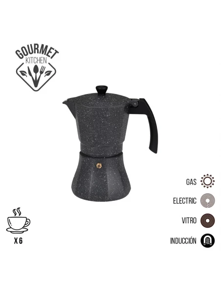 Cafetière En Aluminium 6 Tasses Pour Induction. Edm