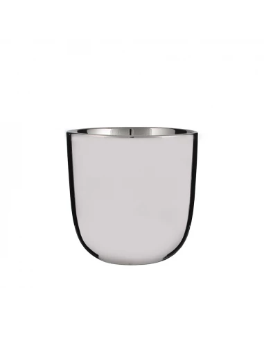 Pot De Fleurs Rond Argent Chaz Ø17x16,5cm