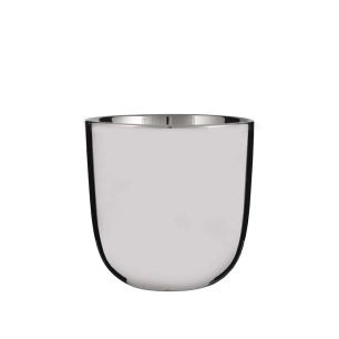 Pot De Fleurs Rond Argent Chaz Ø17x16,5cm