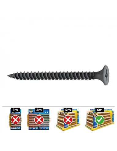 Boite De 1.000pcs Vis De Fixation Placoplatre - Metal , Ssf 3.5 X 35 Phosphaté - Celo