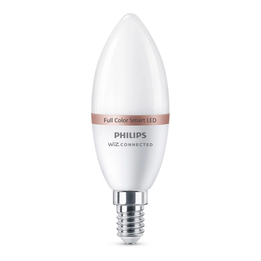 Bougie Led Ampoule E14 4.9w Pleine Couleurs 470lm Wifi Philips Wiz