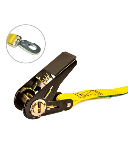 Sangle À Cliquet 25mm 4,5+0,5m Avec Mousqueton 027,045,025,108 Ponsa