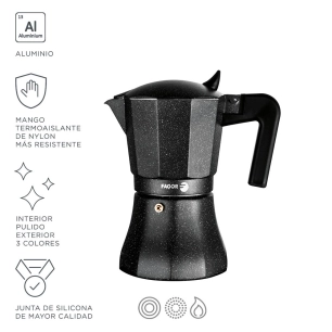 Cafetiere Tiramisu 12 Tasses De Cafe Aluminium 3004 Fagor