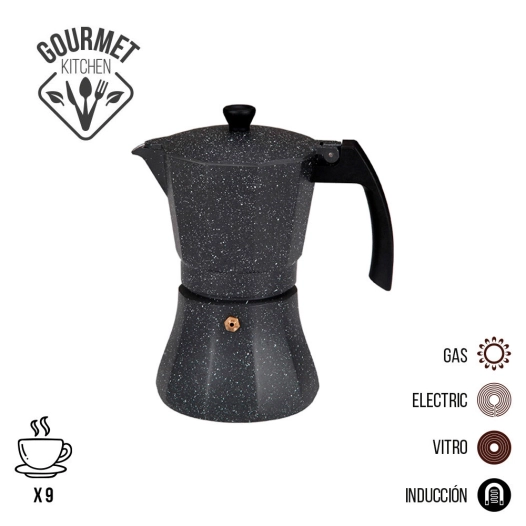 Cafetière En Aluminium 9 Tasses Pour Induction. Edm