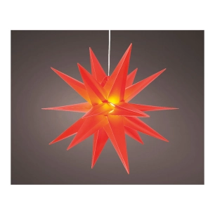 Extérieur Étoile Lumineuse Rouge Ø40x40cm 6 Leds