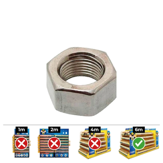 Ecrou Hexa. Din 934 12 Zinc Plat. Boîte 100 Uni. Celo