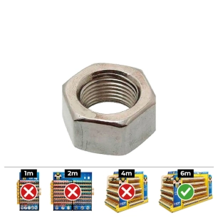 Ecrou Hexa. Din 934 12 Zinc Plat. Boîte 100 Uni. Celo