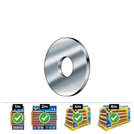 Boite 250 Rondelles Carrosserie Din/Ref 9021 8 Acier Zinqué - Celo.