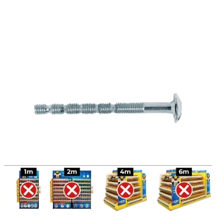 Boite De 250pcs Vis Filetage Metrique Cortable Din / Ref Tirm 4 X 45 Nickelé - Celo
