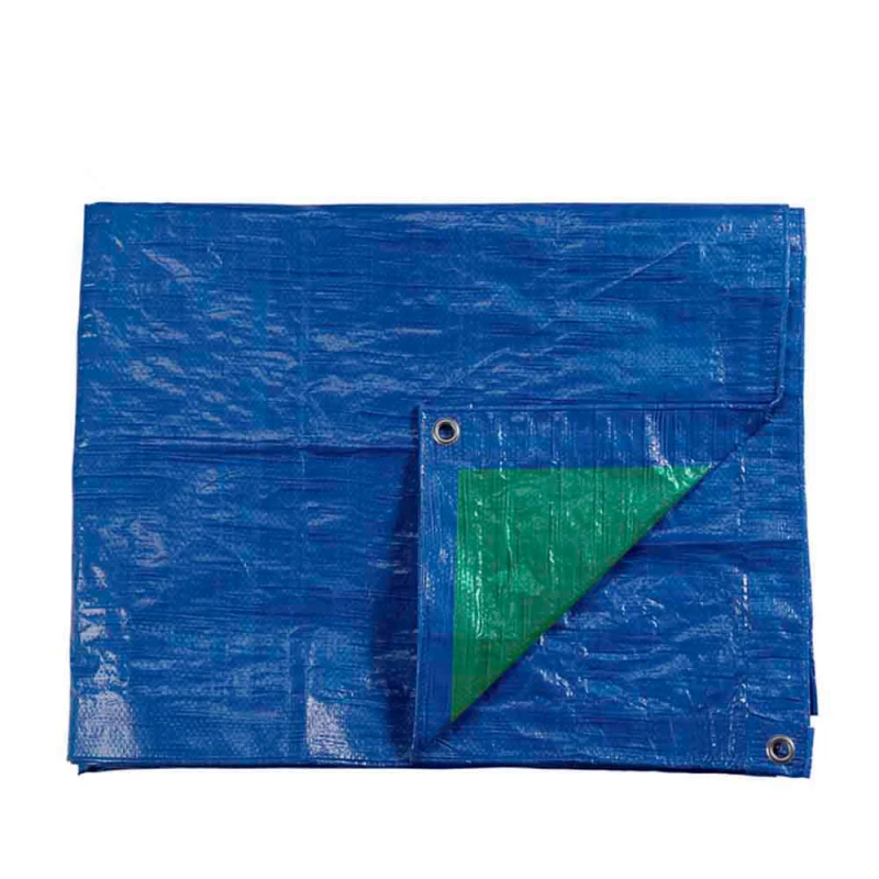 Auvent 5x8m Double Face. Couleur Bleu/Vert. Densité 90g/M² Edm
