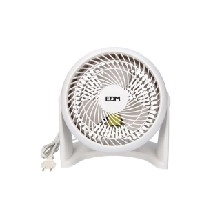 Ventilateur 2 En 1 (SOL Et Mur) Blanc Puissance: 50w Palmes: Ø18cm 26.5x15.5x27.7cm Edm