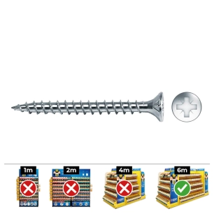Vis À Bois Frais. Pozi Din Vlox 4x25 Zinc. + Lubr. Boîte 1000 Uni. Celo