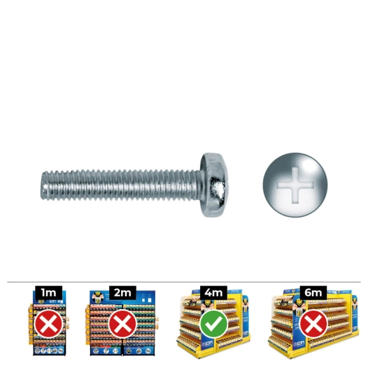 Boîte De 500 Vis Metriques À Tête Ronde Philips Din/Ref 7985 4x30 Zinc - Celo