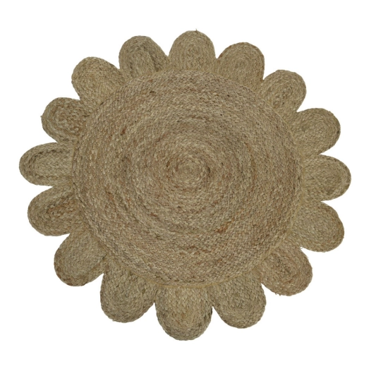 Tapis Jute Bord Denté Diam.90cm