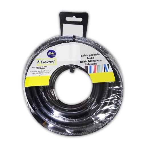 Bobine Câble Tubulaire Acrylique 4x1,5mm 1000v Noir 15m