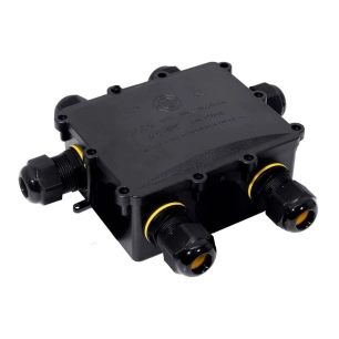 Boitier De Raccordement 6 Brins Pour Luminaires Ip68 13,5x11,5x4,7cm Black Series (RETRACTILÉ) Solera Bk-6p