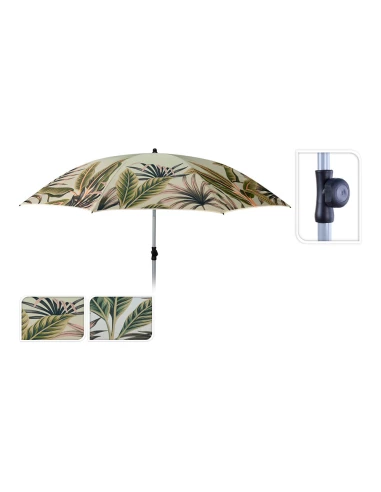 Parasol Plage. Model Feuilles. Modèles Assortis Ø200x215cm