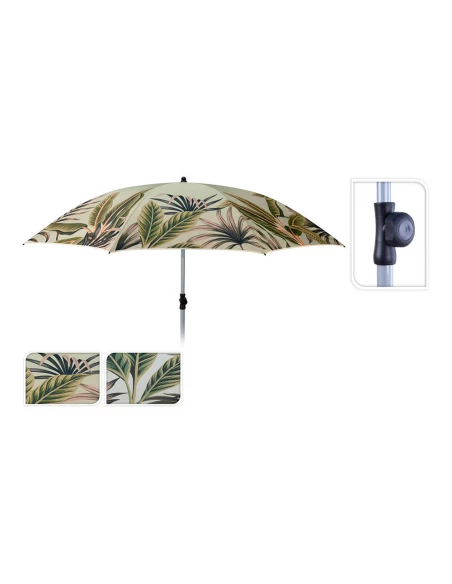 Parasol Plage. Model Feuilles. Modèles Assortis Ø200x215cm