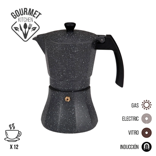 Cafetière En Aluminium 12 Tasses Pour Induction. Edm