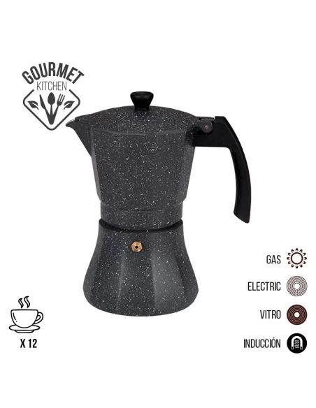 Cafetière En Aluminium 12 Tasses Pour Induction. Edm