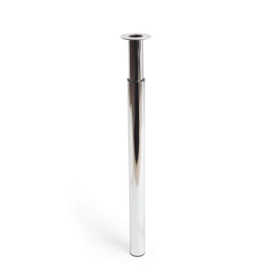 Pied Extensible Cylindre En Acier Couleur Chromé Poli Mod.406e. Hauteur 71/110cm. Rei
