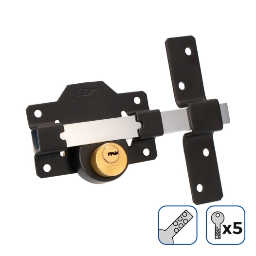 Serrure De Sécurité Noir 5 Clés Inclus