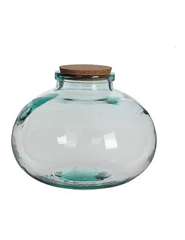 Pot En Verre Olly Rond Avec Bouchon En Liège