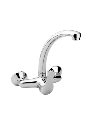 Robinet D'évier À Monocommande. Bec Haut. Edm Encastrable