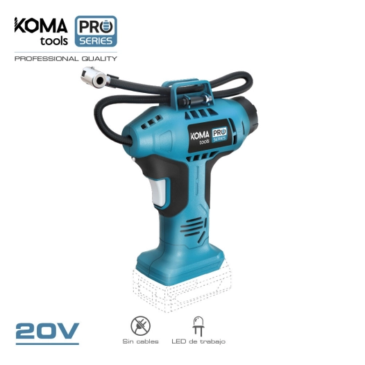 Compresseur D'air 20v (SANS Batterie Et Chargeur) 7.5x22x25.5cm Koma Tools Pro Series Battery