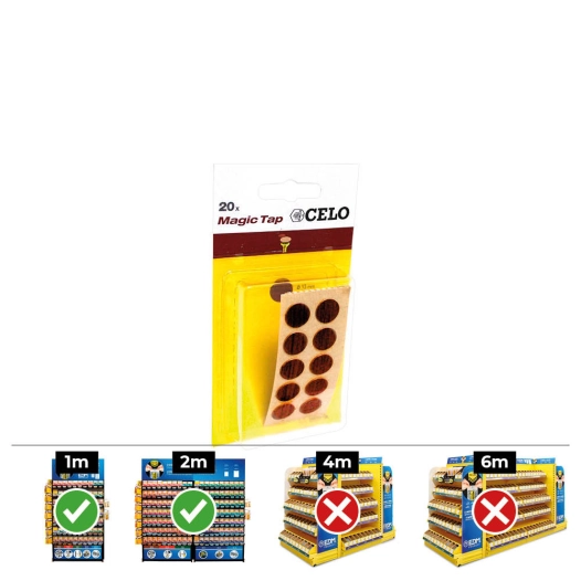 Boite 10 Blisters De 20 Cache-Vis Adhésifs Din / Ref Mtap Couleur Chene - Celo.