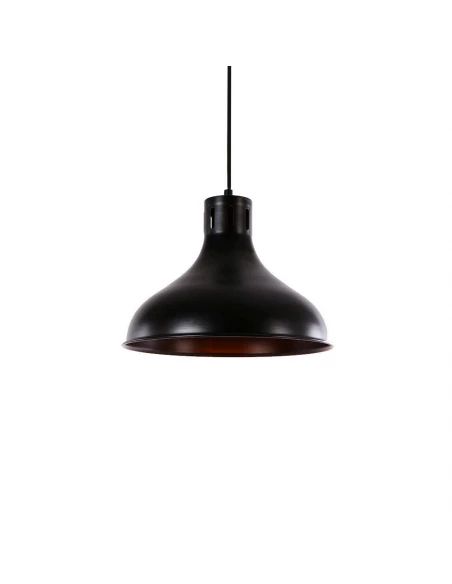 Plafonnier Métallique Vintage E27 60w Couleur Noire Ø30x25cm Edm