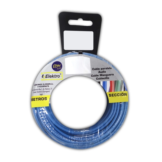 Bobine Fil Électrique Flexible 6mm Bleu Sans Halogène 25m