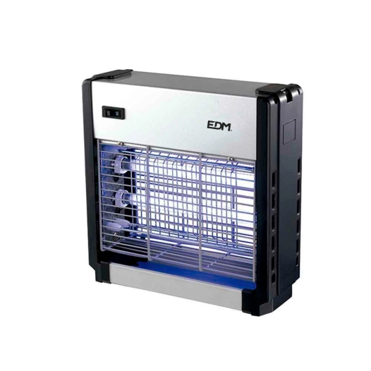 Exterminateur D'insectes Électronique Professionnel 2x6w 26x25,5x9cm Couleur Chrome/Noir Edm