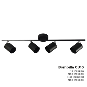 Bande 4 Éléments Couleur Noire Gu-10 Edm