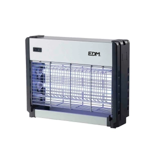 Exterminateur D'insectes Électronique Professionnel 2x8w 33x9x26cm Couleur Chrome/Noir Edm