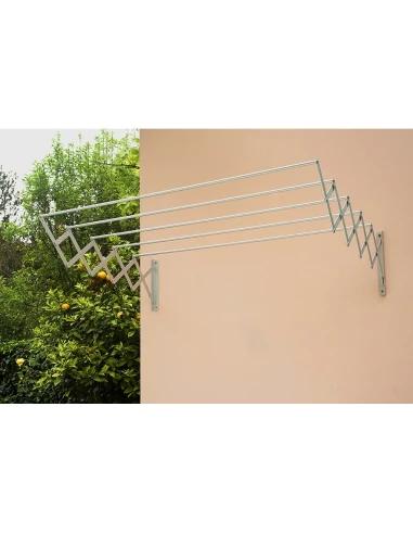 Porte-Vêtements En Acier Époxy Blanc 120cm.